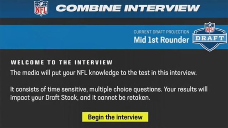 Madden 24-All Answers for Combine Interview Explained