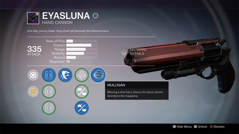 Craftable Weapons With Mulligan in Destiny 2