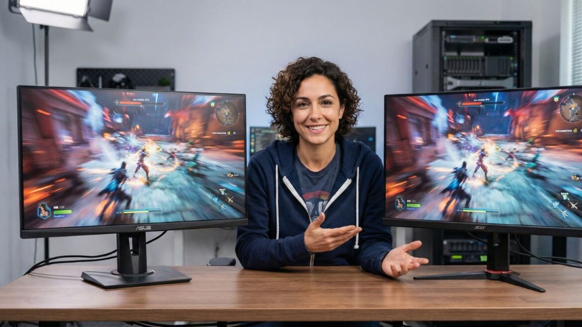 ASUS TUF Gaming VG27AQ3A 1440p monitor feature image showing 180Hz refresh rate performance for budget gaming setup.