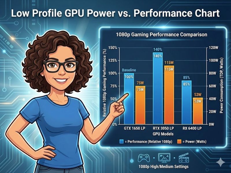 low profile graphics card comparison chart, no external power required GPU specs.